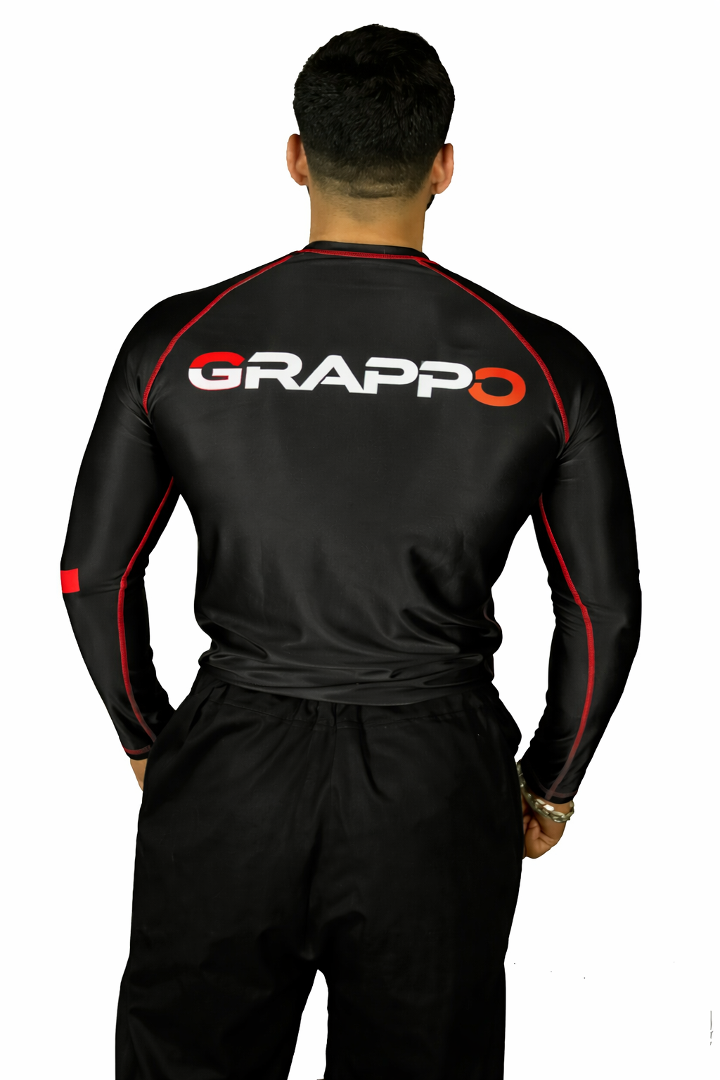 Men Black Long Sleeve Rashguard