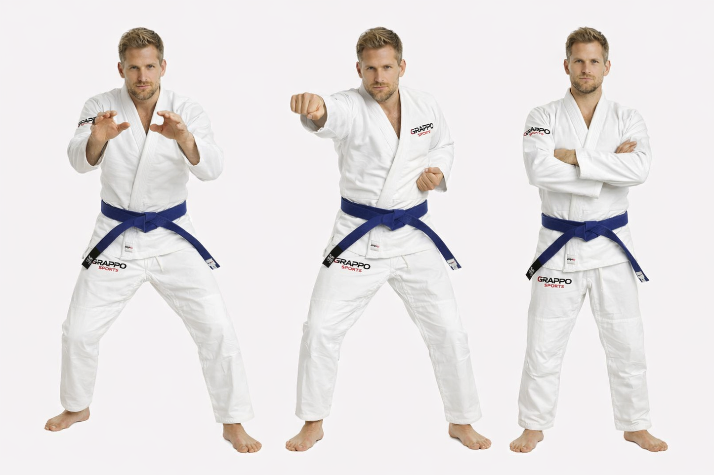 Men White BJJ Gi