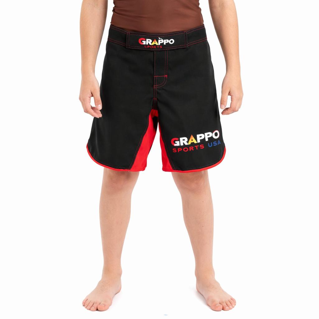Kids Black BJJ Shorts