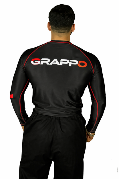 Men Black Long Sleeve Rashguard