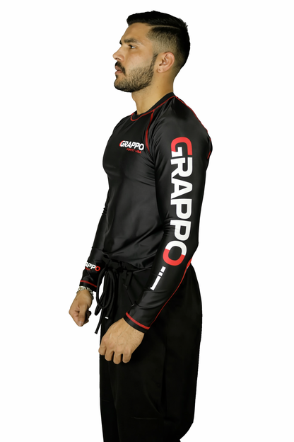 Men Black Long Sleeve Rashguard