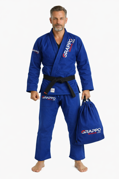 Men Navy Blue BJJ Gi