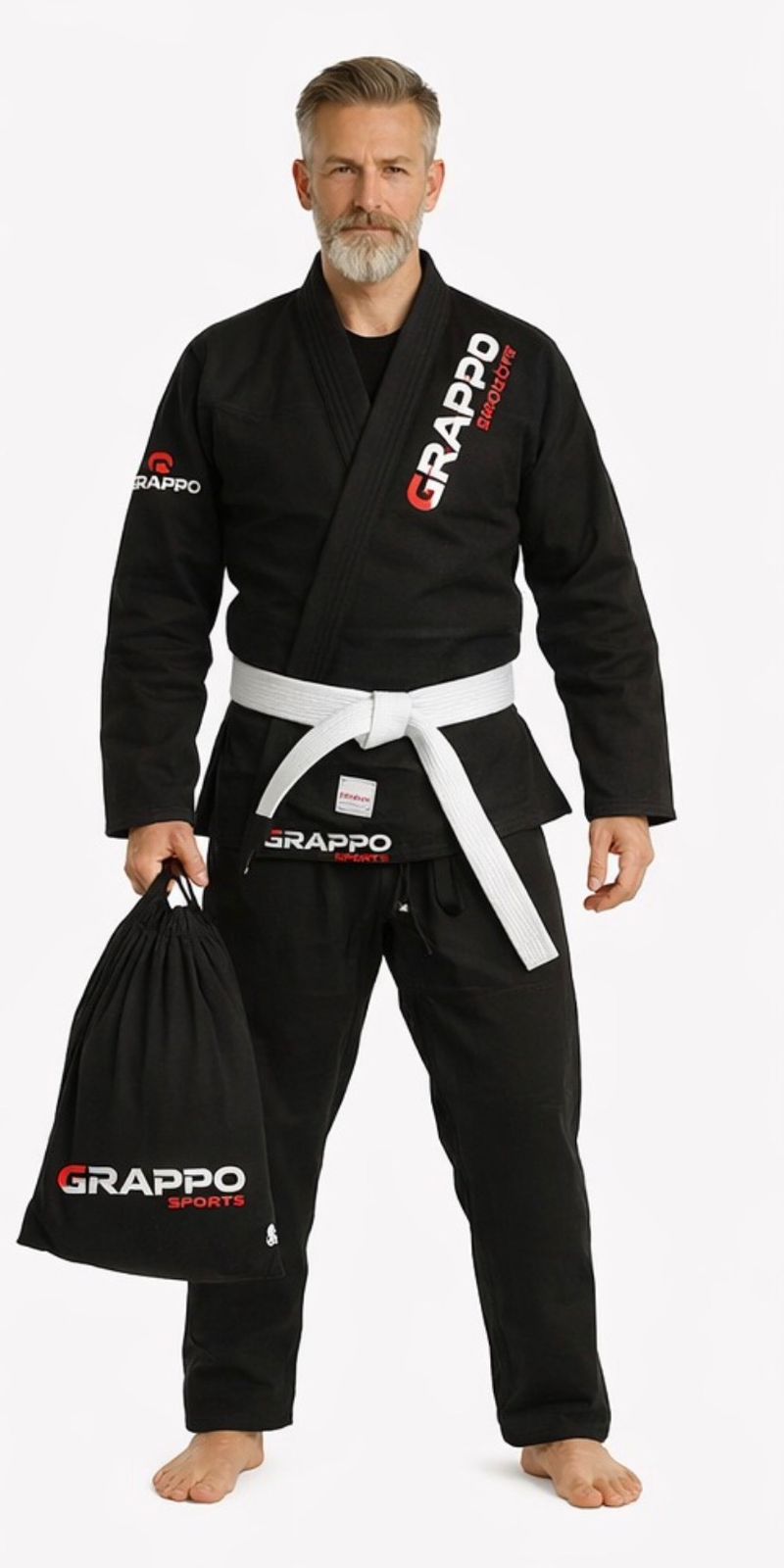 Men Black BJJ Gi