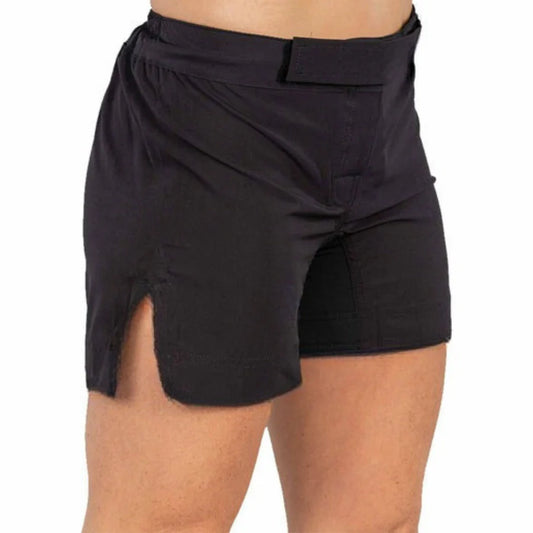 Women Black Grappling Shorts